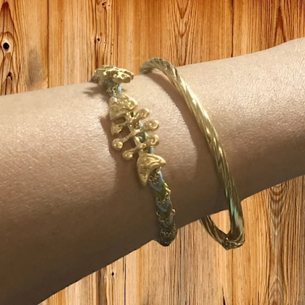 TORY BURCH BRAID CHARM BRACELET